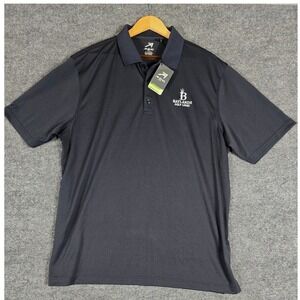 Mens Ahead USA Baylands Golf Links Performance Polo Shirt XL True Navy
